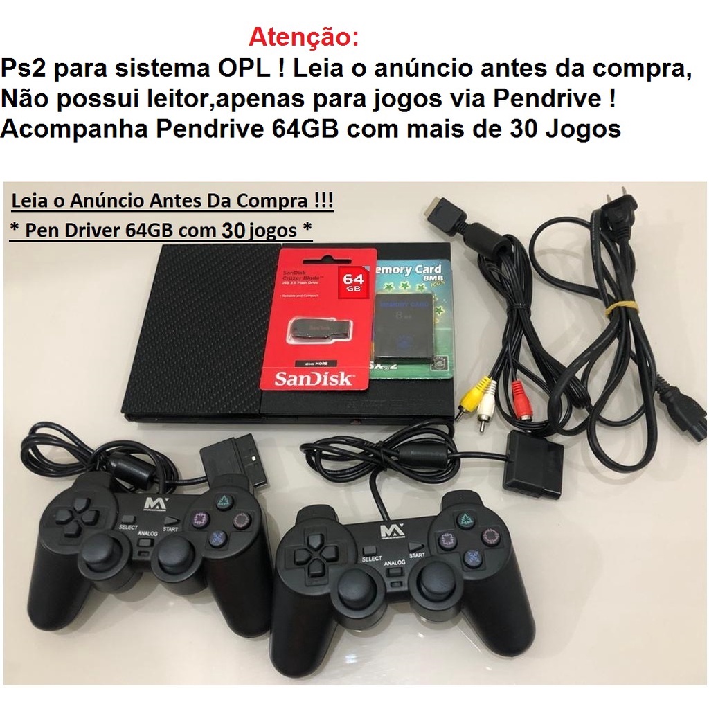 Como Instalar JOGOS No PS2 PENDRIVE