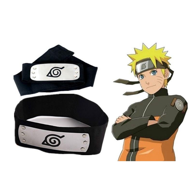 Compra online de Anime naruto cosplay bandana folha aldeia prop