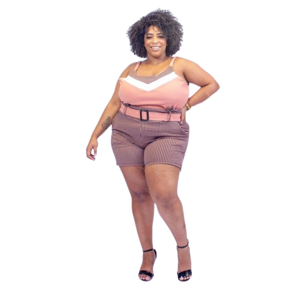 Body Plus Size Lux Curves Nó Frontal Branco - Lux Curves - Moda