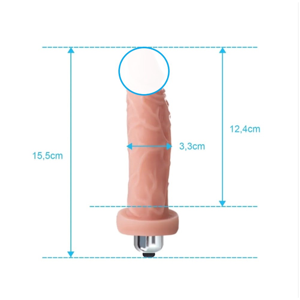 Mini Vibrador Pequeno Fino Pênis Silicone Macio 13,5cm