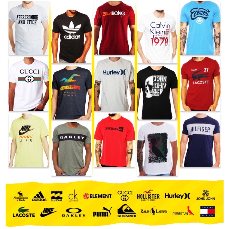 kit 5 10 Camiseta Masculino Marca 100 Algod o 30.1 Revenda