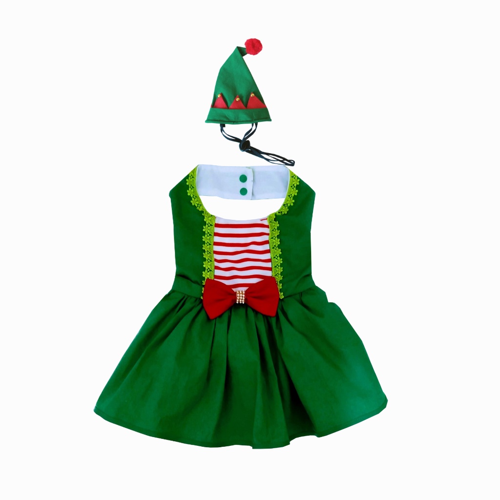 Roupa de duende de best sale papai noel