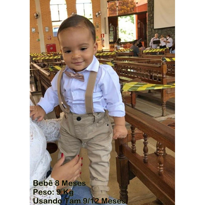 Roupa de batizado para cheap bebe masculino 1 ano