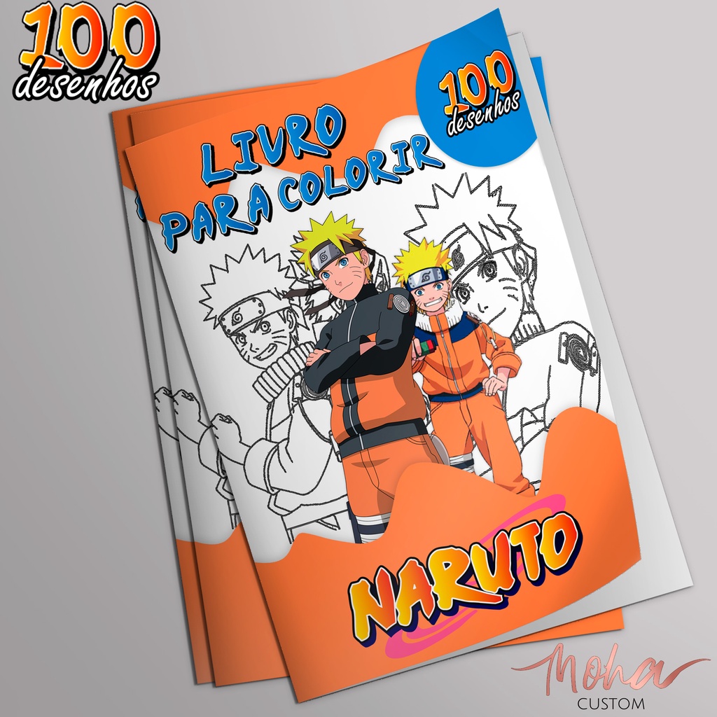 Caderno de Colorir Naruto Akatsuki