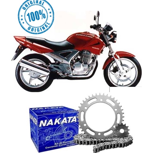 Kit Relacao Transmissao Tração Honda Cbx 250 Twister 2001 2002 2003 2004  2005 2006 2007 2008 Original Nakata