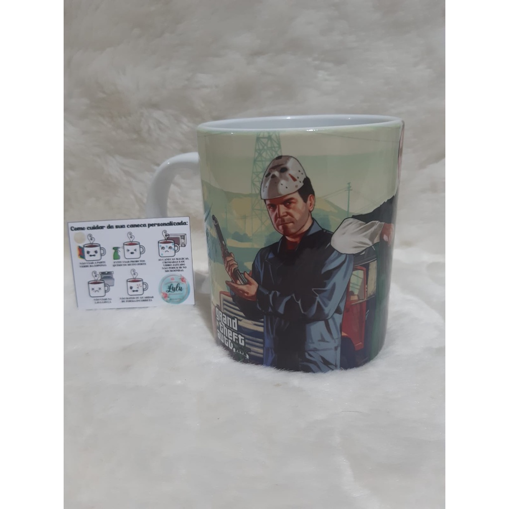 Caneca Jogo GTA V Personagem Franklin