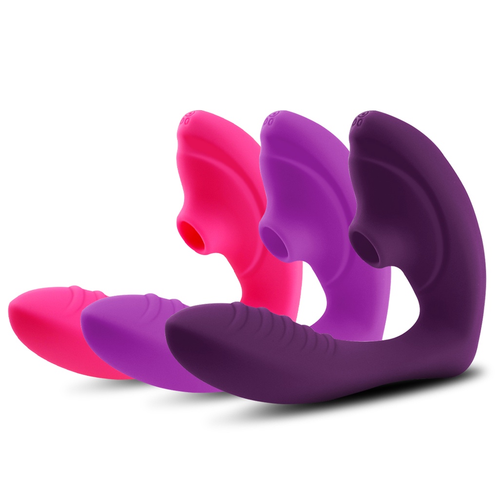 Vibrador Duplo Sugador de Clitóris e Penetrável Estimulação Ponto G Potente  10 Velocidades (2 em 1) - Recarregável Aveludado | Shopee Brasil