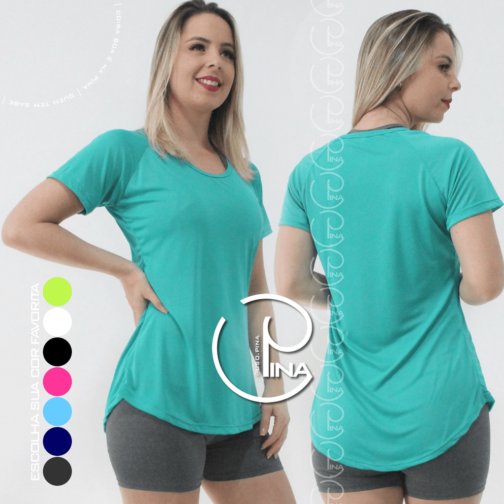 Camiseta Veste Legging Tapa Bumbum Poliamida Microfibra PINA Camiseta  Esporte Academia Ginástica | Shopee Brasil