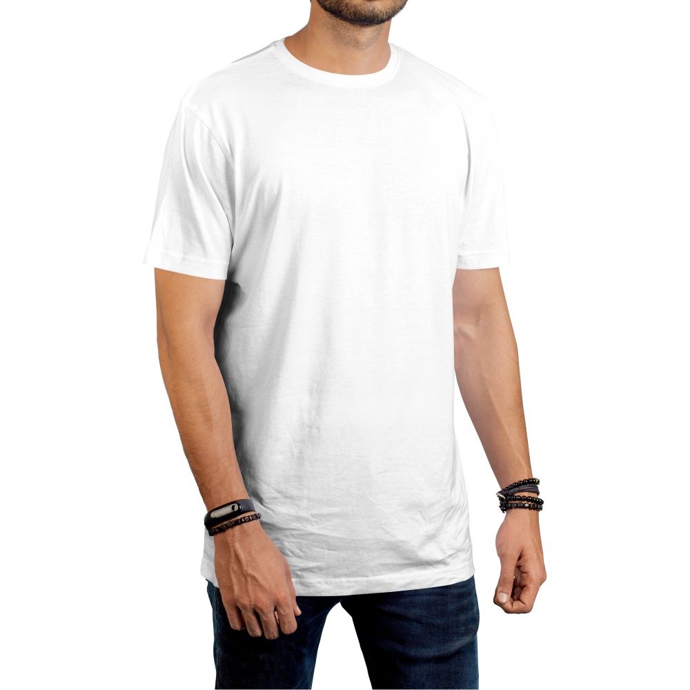 Camiseta Camisa Branca Lisa Premium Fio 30.1 Masculina 100