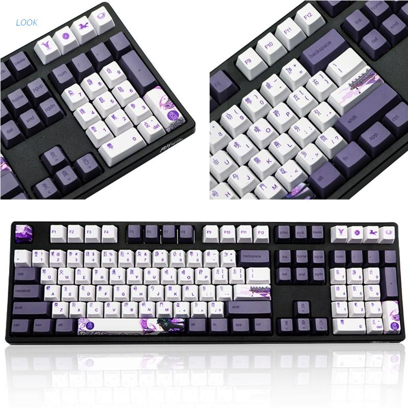 Kit de atualização para jogos com teclado mecânico PBT de Halloween com gato  preto assustador