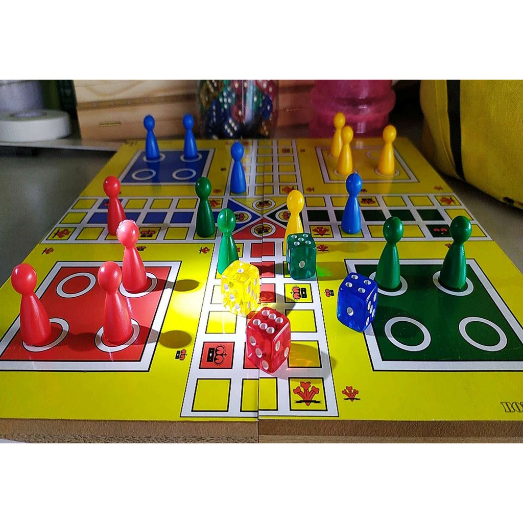 Oficial Jogo Ludo Tabuleiro Estojo 2 Dados 1 Copo Em Couro