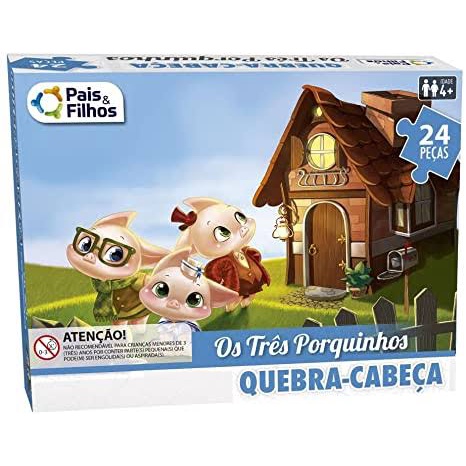 Quebra Cabeça Infantil Pais e Filhos Tubarão 24 Peças - Placides Kids