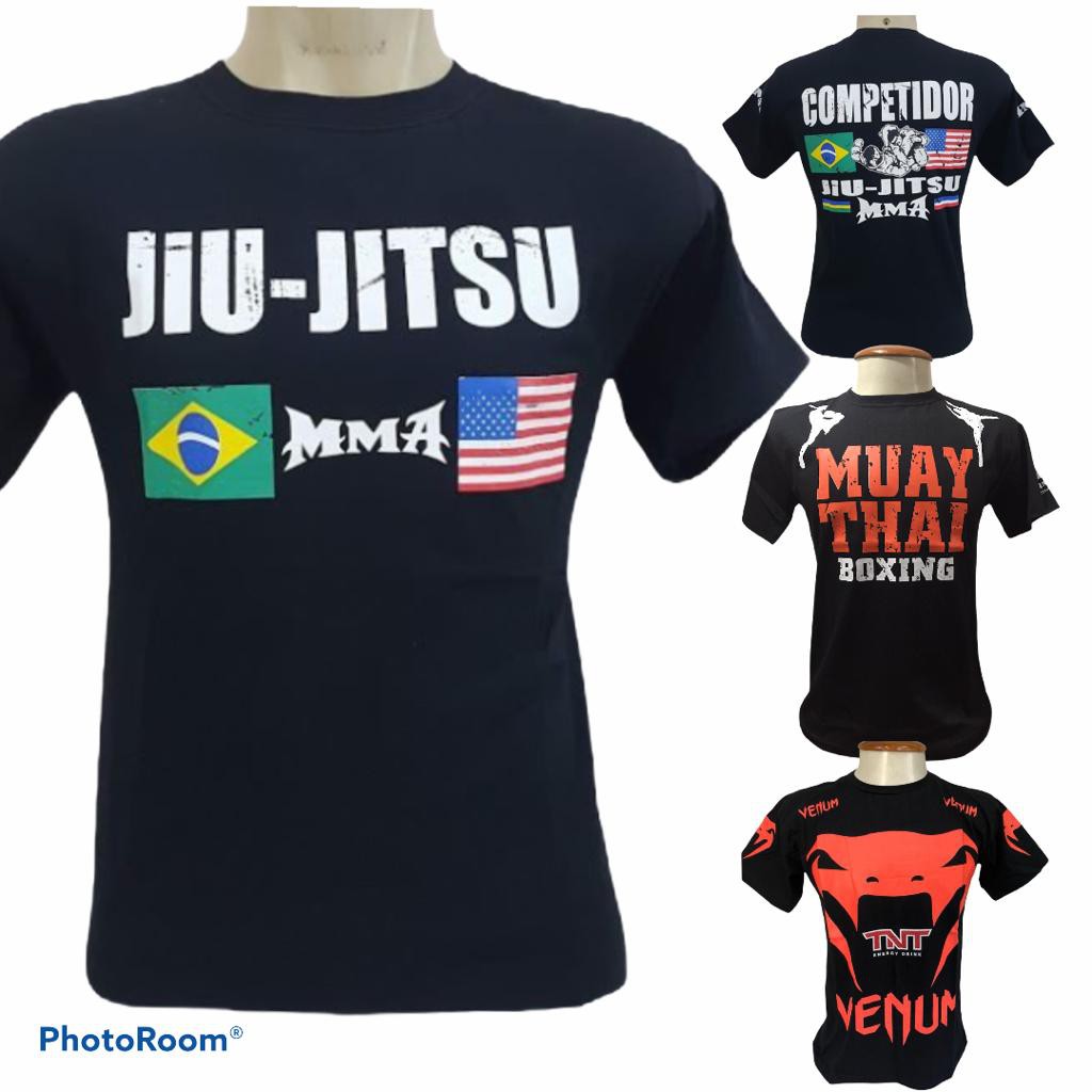 Camiseta Ufc Venum Original Fight Muay Thai Jiu Jitsu Tshirt