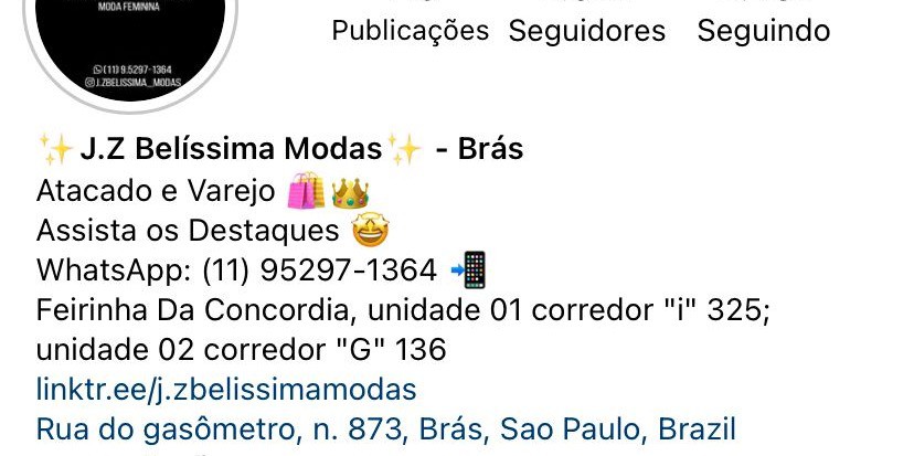 Modinha store atacado instagram