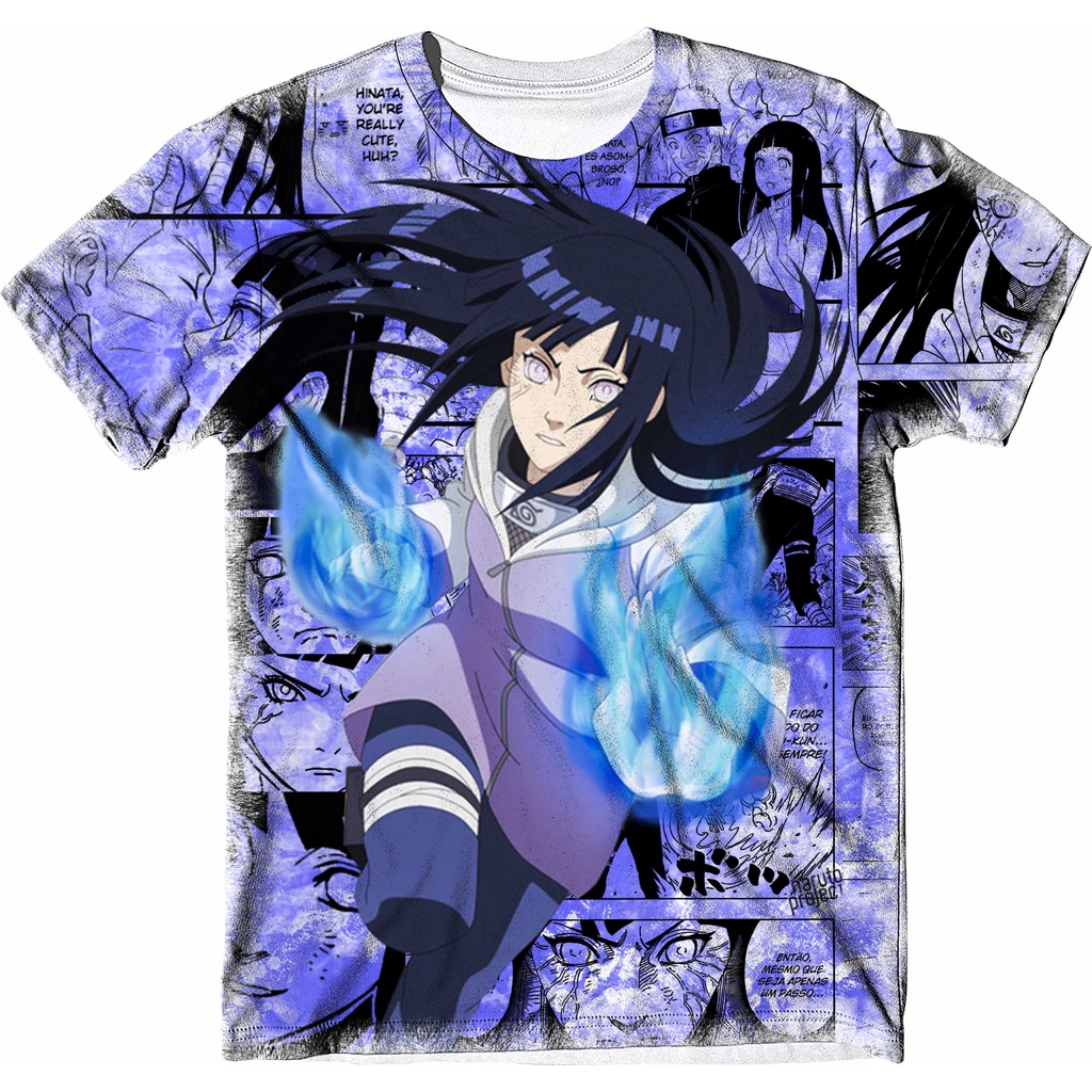 Roupa infantil Camisa Camiseta Menino Menina Naruto Hinata Sakura