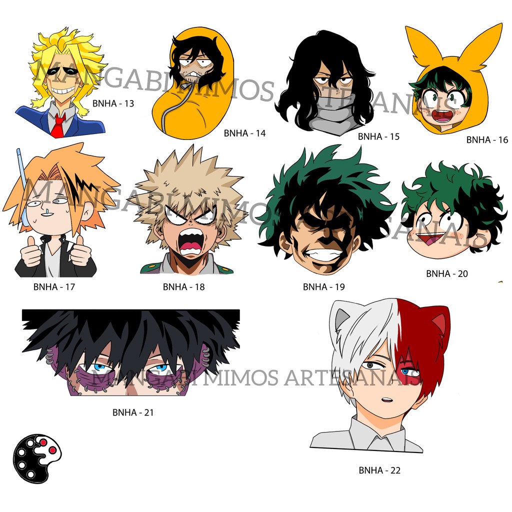 Pack adesivos personagens Boku no Hero Academia | Shopee Brasil