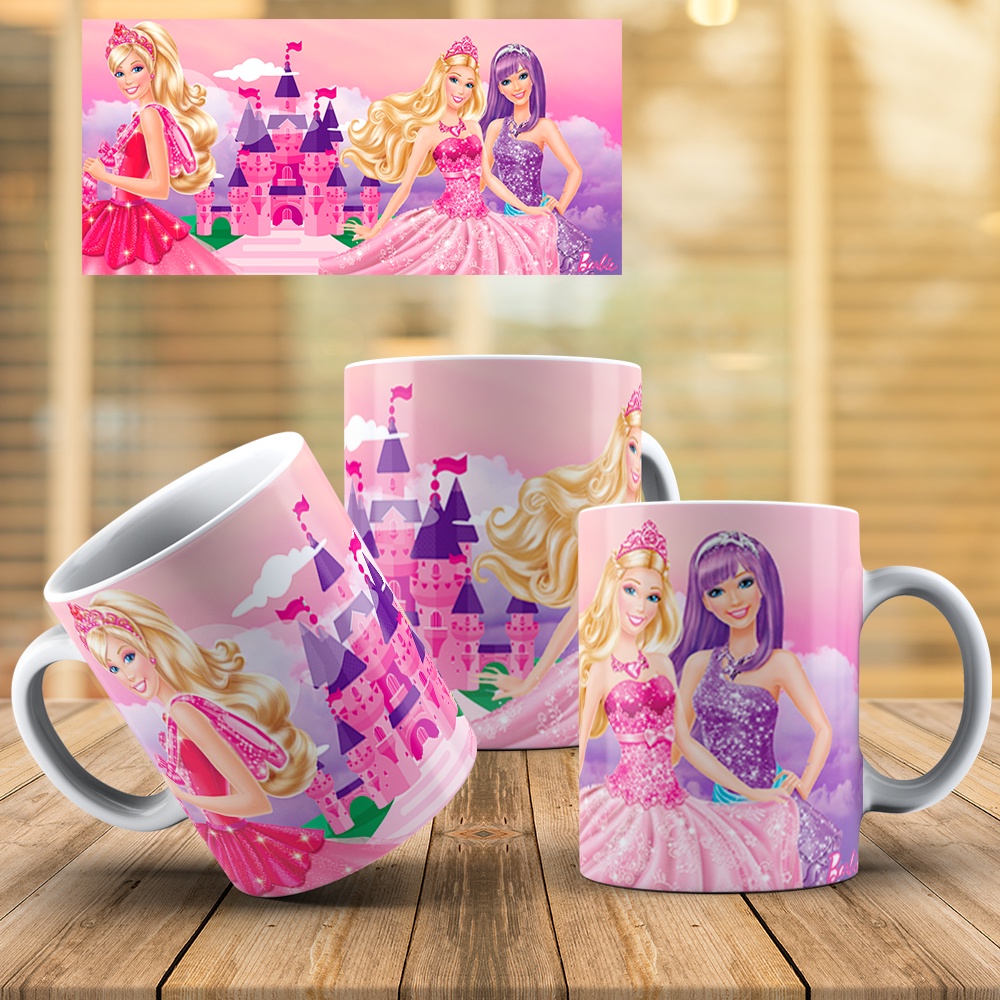 Caneca Personalizada Barbie Para Colorir