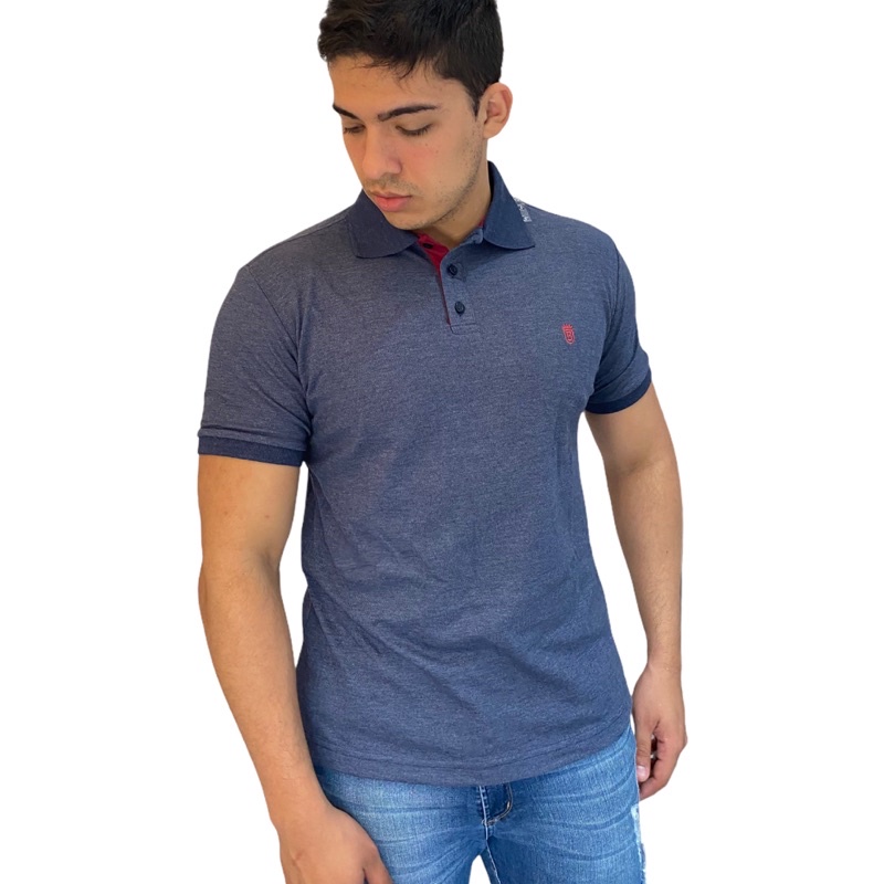 Camisa Polo U. S. Polo Estampa Azul - Compre Agora