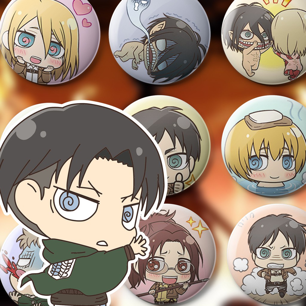 Bottons Attack on Titan ( shingeki no kyojin ) - broche alfinete boton  bottom button pin | Shopee Brasil