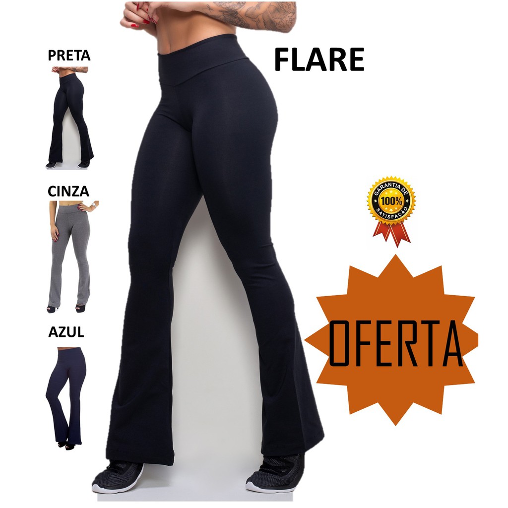 Calças legging best sale boca de sino