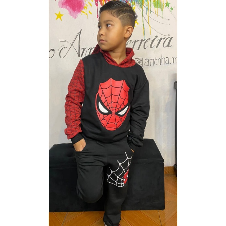 Moletom infantil homem hot sale aranha