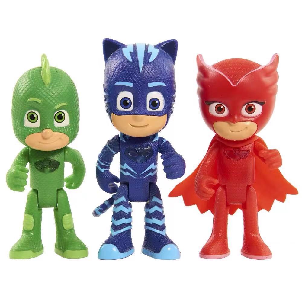 15cm Bonecos Heróis Pj Masks Lagartixo Menino Gato e Corujita Figuras de  ação bonecas