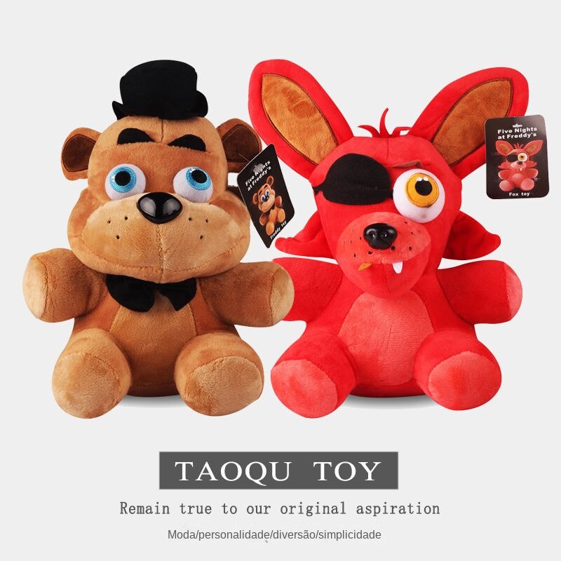 25cm Bonecos De Pelúcia FNAF Foxy/Nightmare/Do Freddy