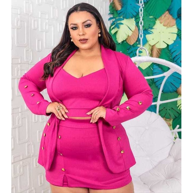 Conjunto Feminino Alfaiataria Plus Size