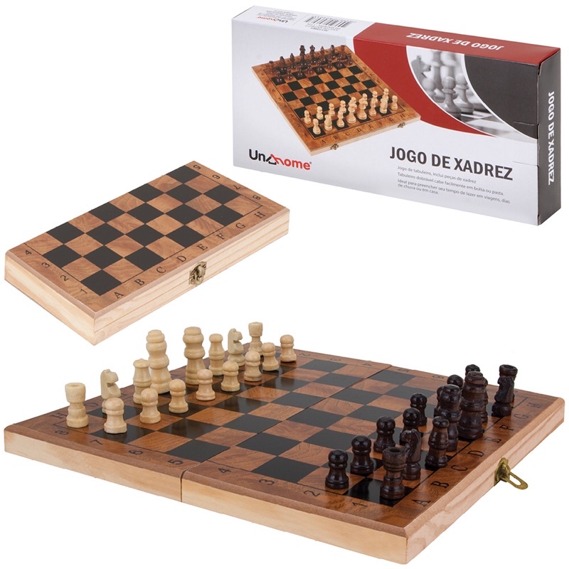 Jogo de xadrez em madeira natural (NOVO POR ESTREAR) Paranhos