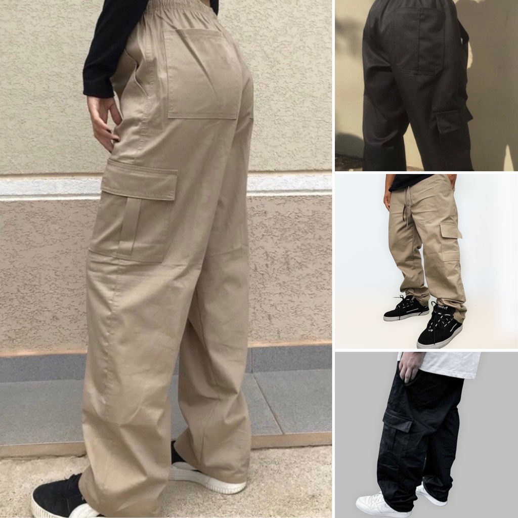 calça cargo Bege Feminina - TECIDO BRIN(tecido mais resistente que