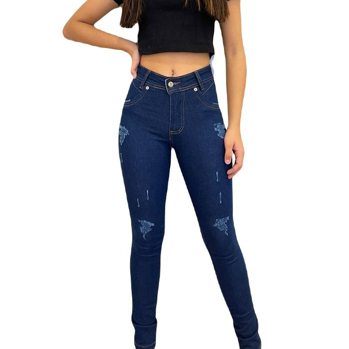 Calça jeans feminina store cintura alta infantil