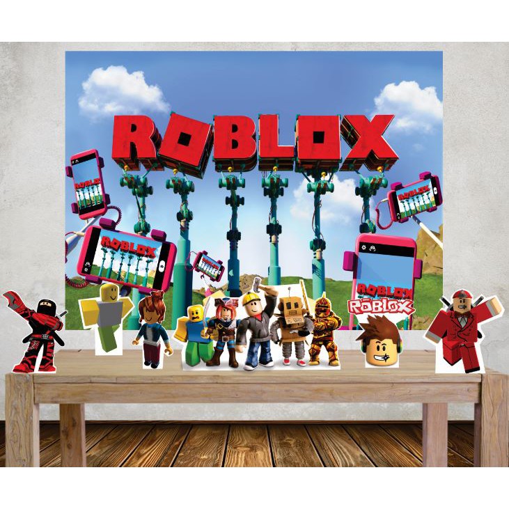 Painel Roblox Menina Promocional Banner Displays Enfeite