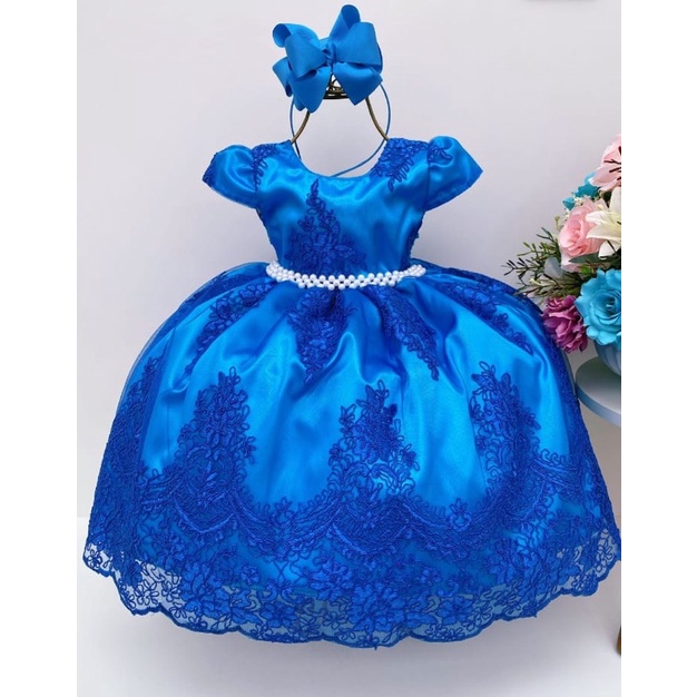 Vestido Infantil de Festa de Aniversário Formatura Princesa e Florista