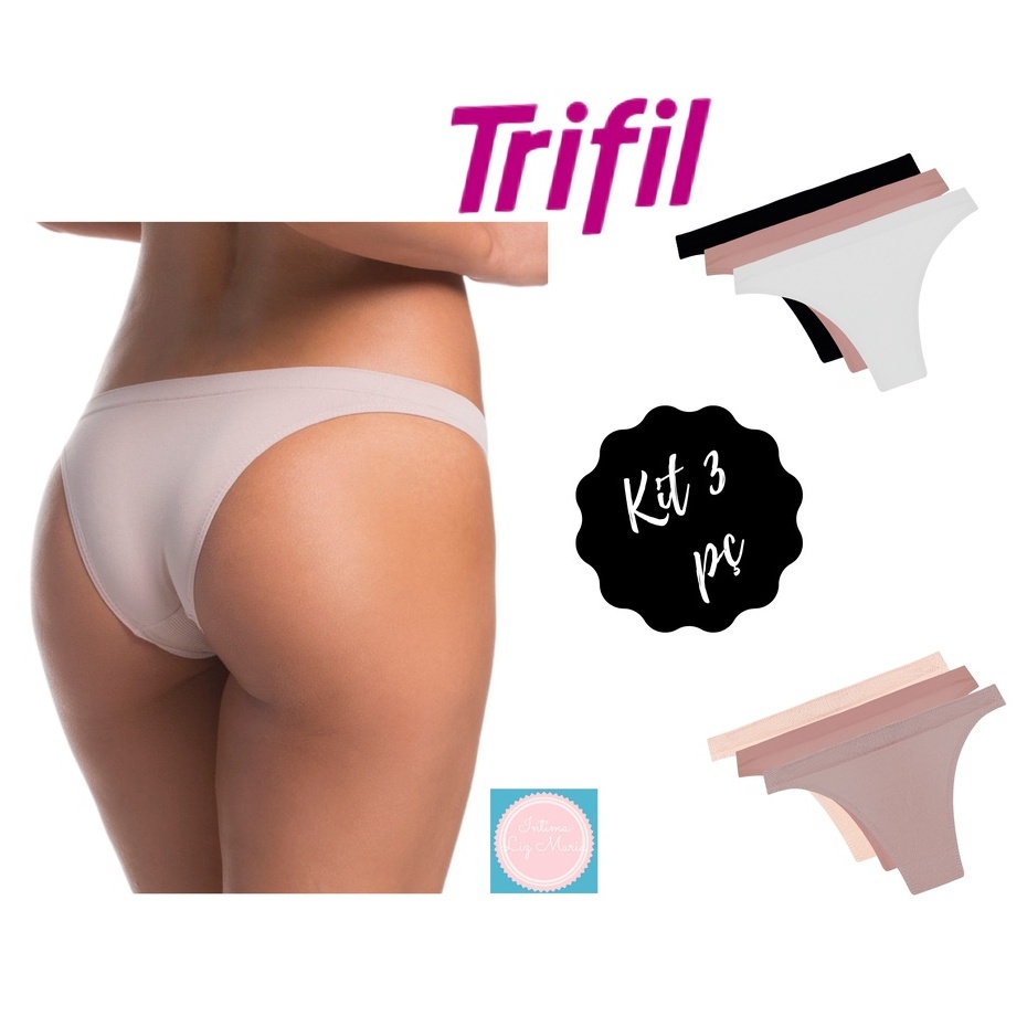 Kit Calcinha Tanga Trifil Sem Costura 2 Peças