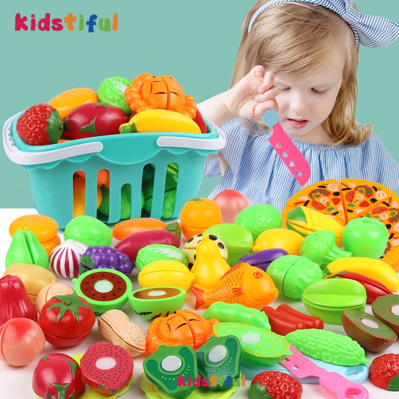 150 pçs corte jogo de brinquedo comida para crianças cozinha fingir frutas  & legumes acessórios brinquedo