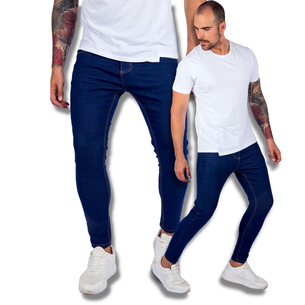 Calça Masculina Com Elastano Premium Ballad Azul Aço Jeans