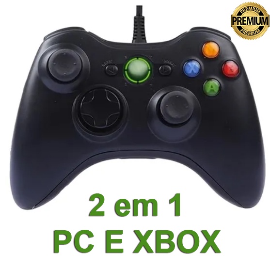 Controle com fio Xbox 360, gamepad USB para Microsoft Xbox 360/Slim/PC,  preto : : Games e Consoles, jogos online 360 