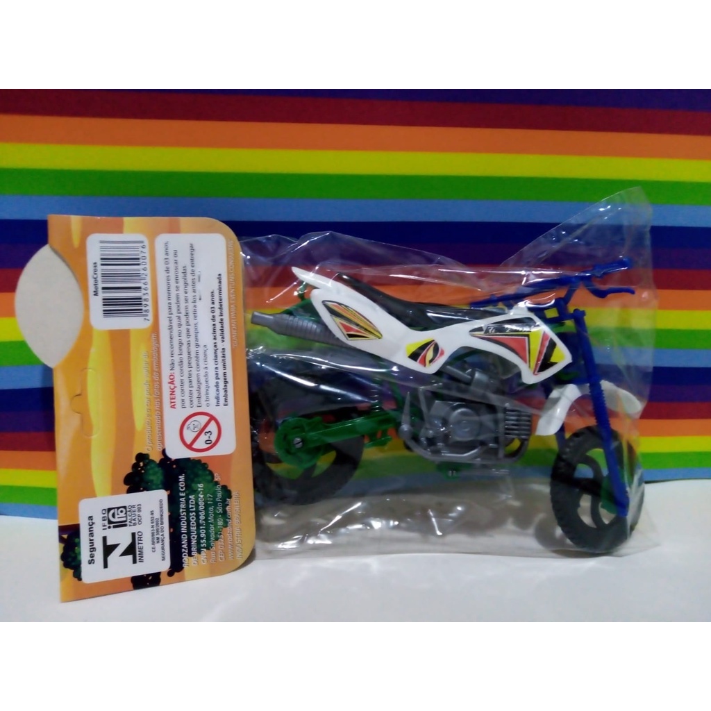 Brinquedo Moto Motocross Infantil Com Amortecedor 20Cm Rodzand