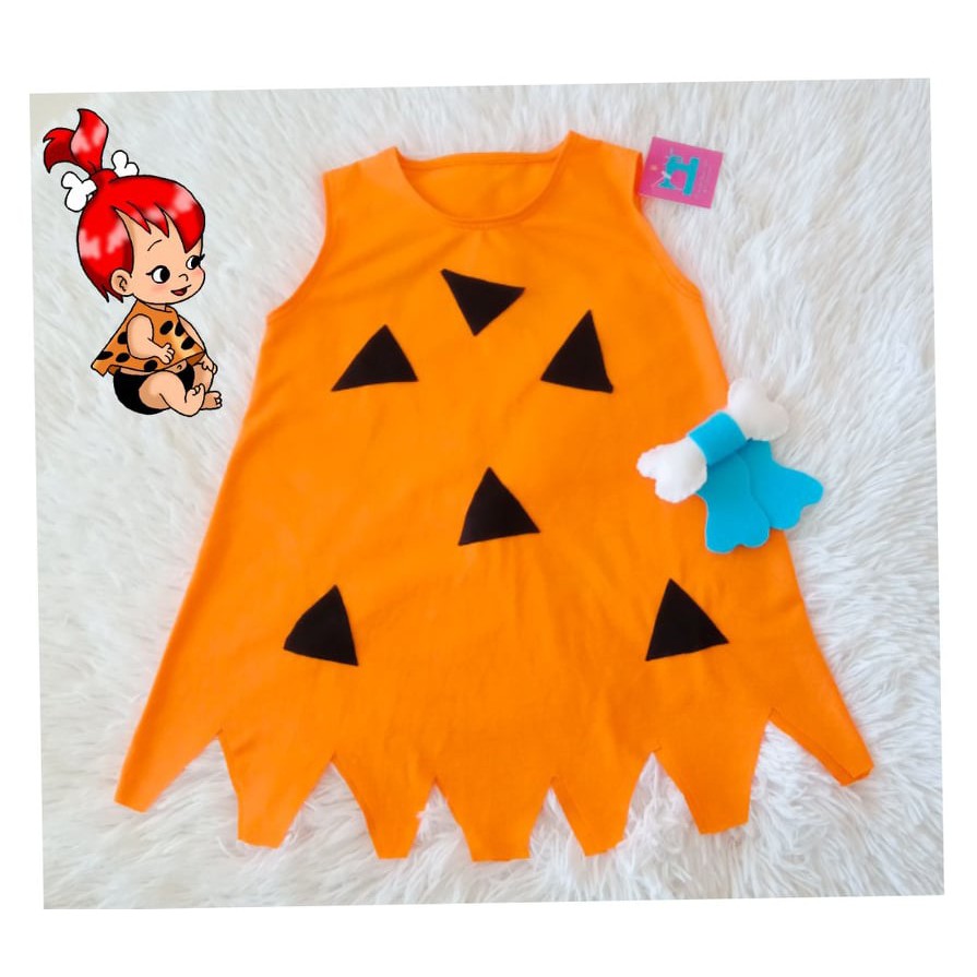 Fantasia Pedrita (Vestido Laranja) Infantil/Bebê | Shopee Brasil