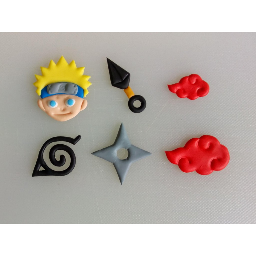 Kit Cortadores Naruto - Itens + Rosto 5cm