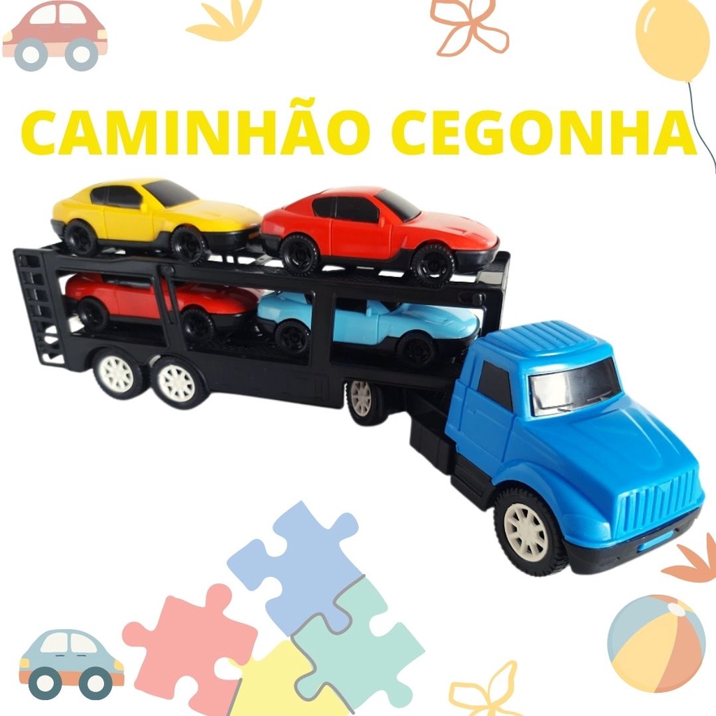 Kit Brinquedos Caminhao Cegonha + 41 Carrinhos - Papellotti