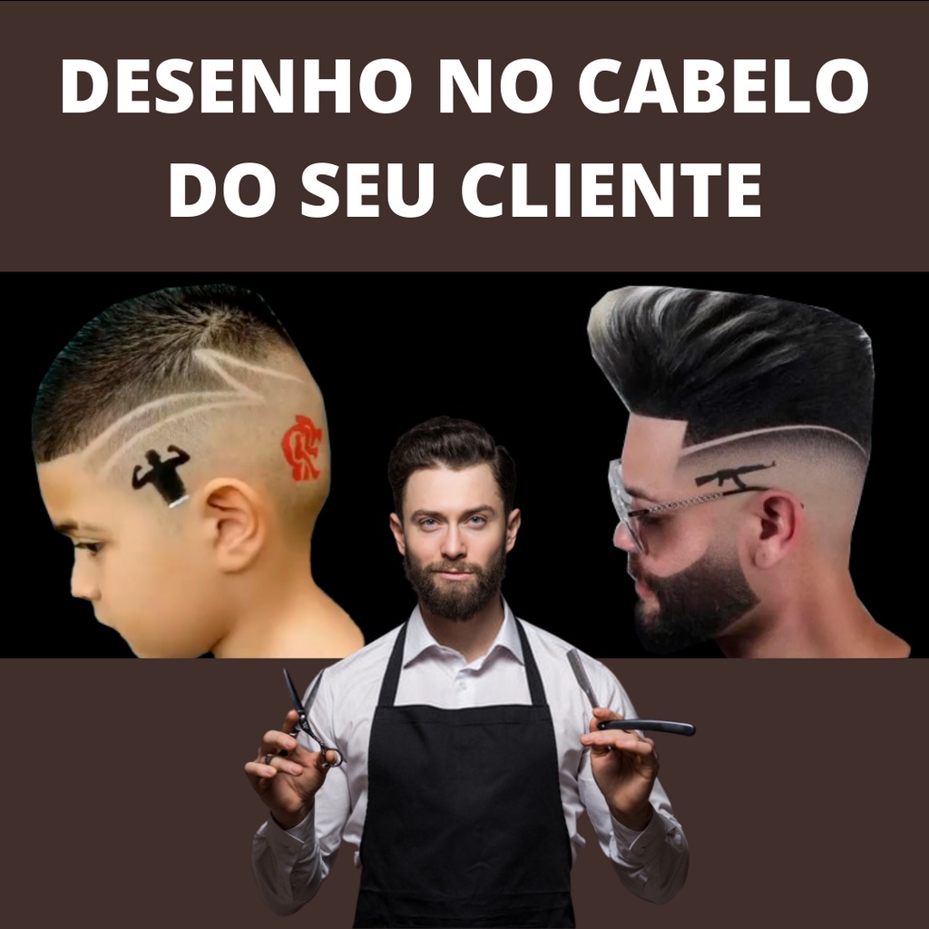 Simbolo da shop adidas no cabelo