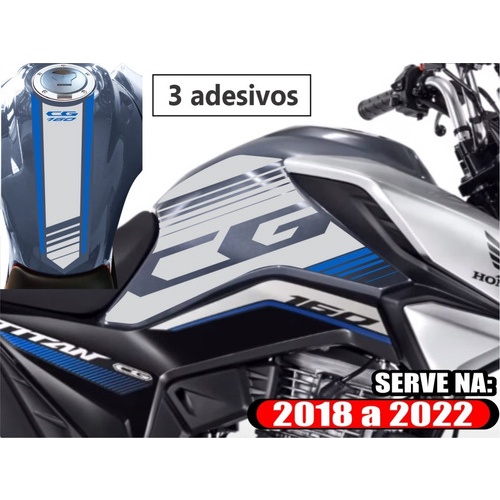 Adesivo Cg Fan 160 2022 Tanque Lat. Moto Preta B