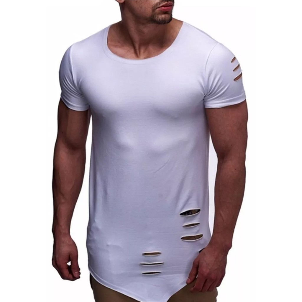 Camisa masculina sale rasgada