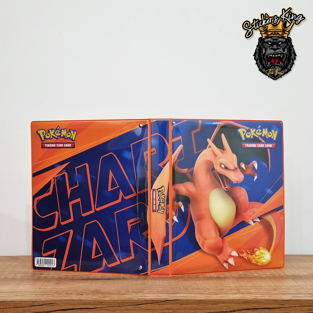 Álbum Pasta tipo Fichário compatível com Card Pokémon - Charizard Shiny e  Ash