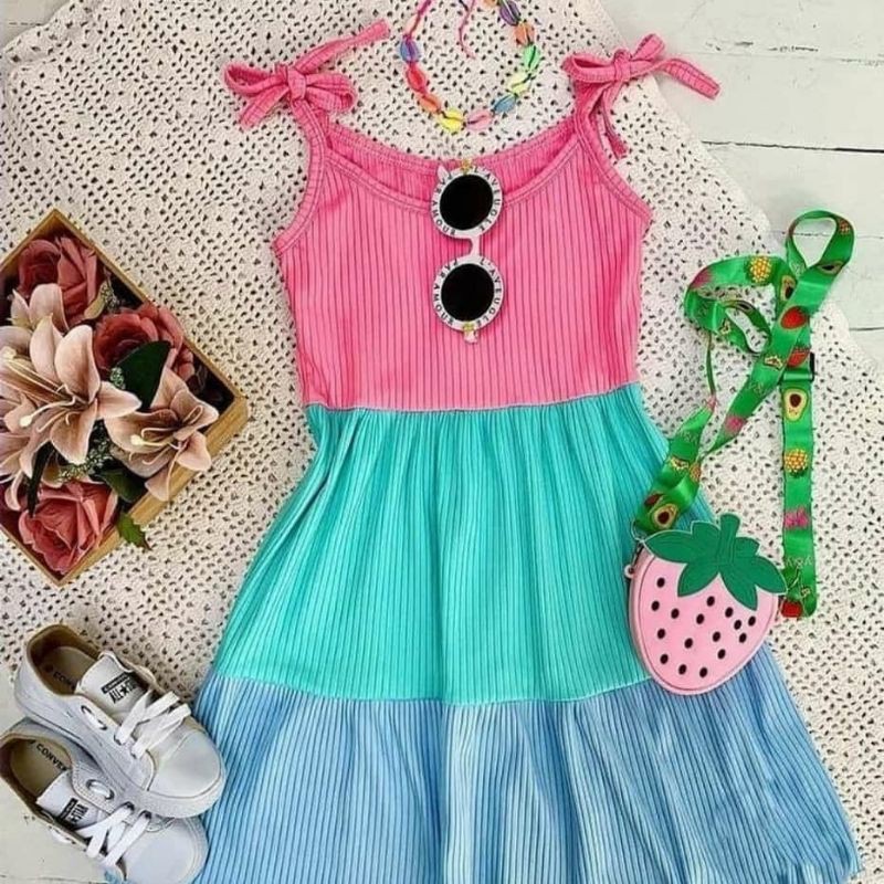 Vestido store colorido infantil