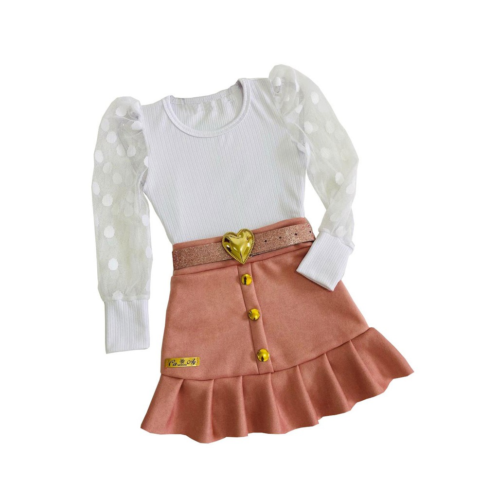 Mini Diva Conjunto Infantil Feminino Roupa Criança Chic Look Estampas  Sortidas 8 Anos - Estampa Étnica