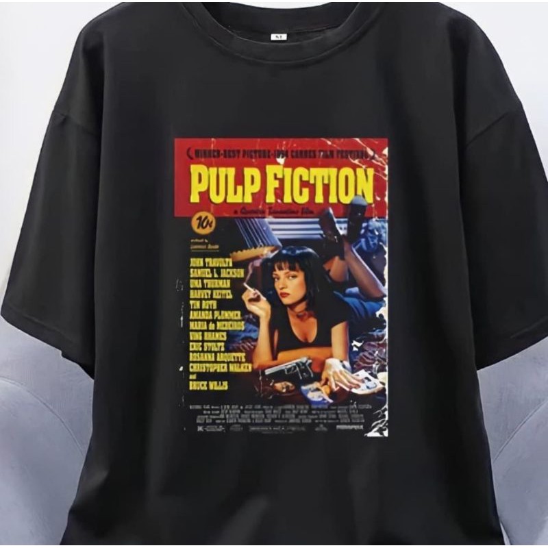 Camiseta Preta Pulp Fiction Shopee Brasil