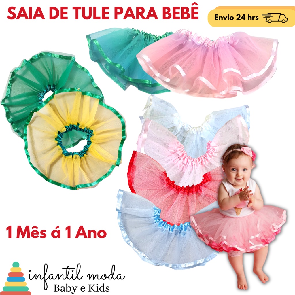 Saia de tule para cheap bebe de 1 mes