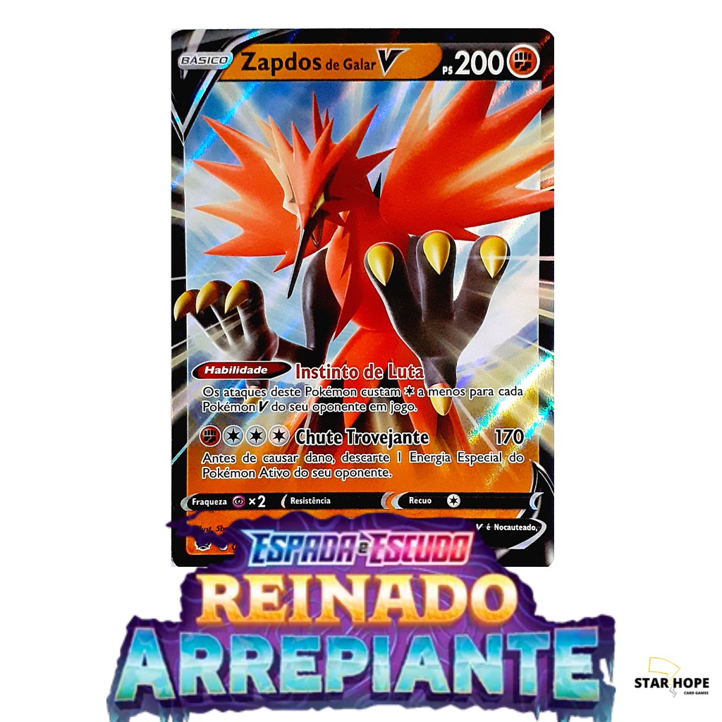 Kit Articuno V Zapdos V Moltres V Galar Reinado Arrepiante em